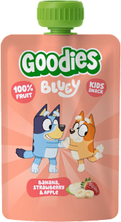 Ovocná kapsička Bluey banán jahoda jablko Goodies