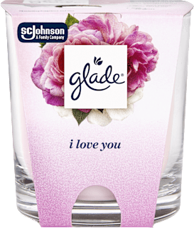 svíčka I LOVE YOU glade