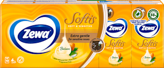 Носни кърпички Softis 4-пластови, (10x9бр) Zewa