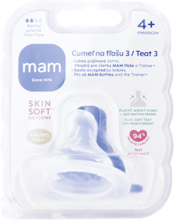 Cumeľ na fľašu Teat, veľ. 3 - od 4. mesiaca mam