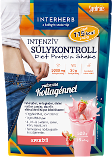 Intenzív súlykontroll Shake kollagénnel, eper ízesítéssel Interherb