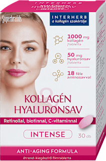 Kollagén+hyaluronsav intense tabletta Interherb