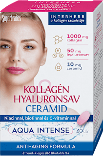 Kollagén+hyaluronsav Ceramid, aqua intense Interherb