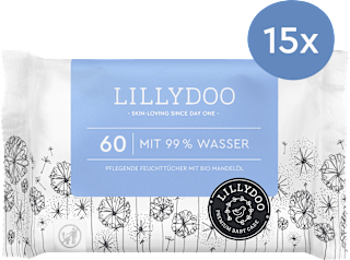 Feuchttücher mit 99 % Wasser (15 x 60 St) LILLYDOO