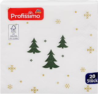 Ubrusi – motiv božićna drvca, 25 x 25 cm Profissimo