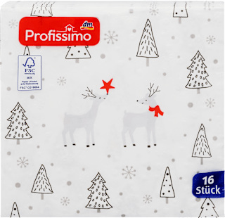 Cocktailservietten Winterwald 25 x 25 cm Profissimo