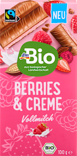 Vollmilchschokolade Berries and Creme dmBio