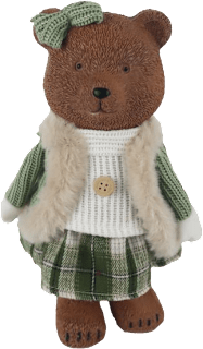 dekorace medvěd v zelené sukýnce MOREX