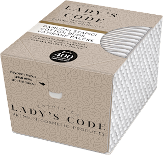 Higijenski vatirani štapići za uši LADY'S CODE
