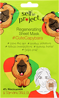 Fátyolmaszk Regenerating Sheet Mask CuteCapybara Selfie Project