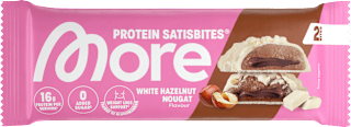 Proteinriegel Satisbites White Hazelnut Nougat More Nutrition