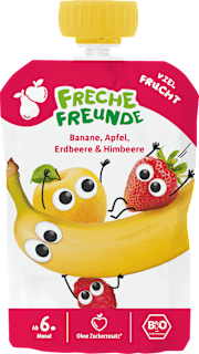 Quetschie Banane, Apfel, Erdbeere & Himbeere ab dem 6. Monat Freche Freunde