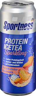 Proteindrink, Sparkling, Pfirsich-Eistee-Geschmack, trinkfertig Sportness