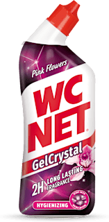 Čistilo za WC Gelcrystal Pink Flowers WC NET