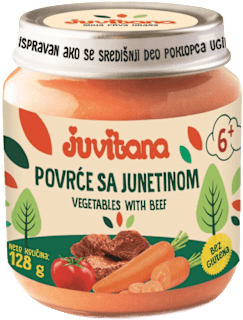 Dečija kašica - povrće sa junetinom. od 6. meseca juvitana