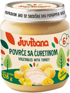  Dečija kašica - povrće sa ćuretinom, od 6. meseca juvitana