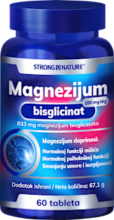 Magnezijum bisglicinat 100mg tablete STRONG NATURE