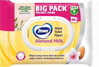Влажна тоалетна хартия Almond Milk Zewa