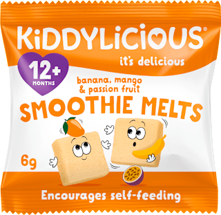 ovocné polštářky s příchutí banán, mango a maracuja KIDDYLICIOUS