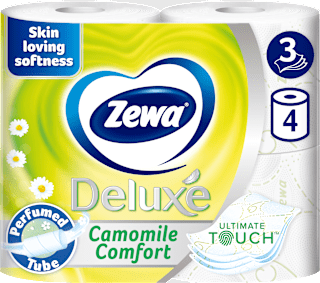Hârtie igienică Albă cu Mușețel Deluxe Zewa