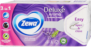 Papír zsebkendő Deluxe, Lavender Dreams, 3 rétegű ZEWA