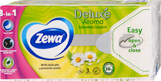 Papír zsebkendő Deluxe, Camomile Comfort,  3 rétegű ZEWA