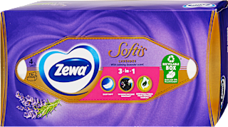 Papír zsebkendő dobozos Softis, Lavender, 4 rétegű ZEWA