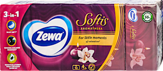 Papír zsebkendő Softis, Aromathera, 4 rétegű, 10x9db ZEWA