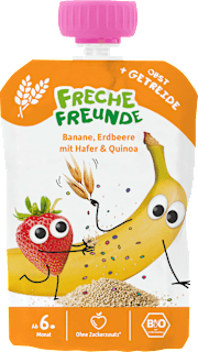 Quetschie Banane, Erdbeere mit Hafer & Quinoa ab dem 6. Monat Freche Freunde