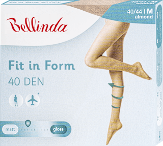 punčochové kalhoty FIT in FORM, velikost 44, almond Bellinda