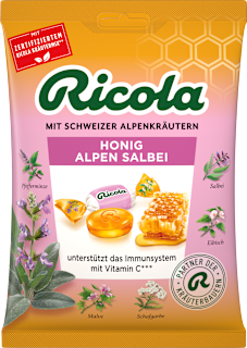 Gyógynövényes cukorka mézzel és zsályával Ricola
