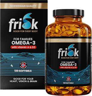 Prehransko dopolnilo omega-3 za družine, vitamin A & D3, v kapsulah frisk GOOD FOR EVERY BODY