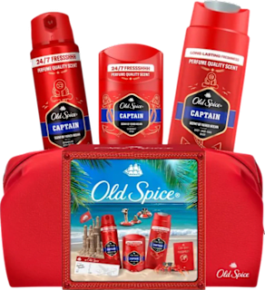 Cofanetto cura corpo Captain travel case Old Spice