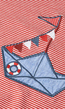 Kinder Shirt, Gr. 122, in Baumwolle, rot PUSBLU