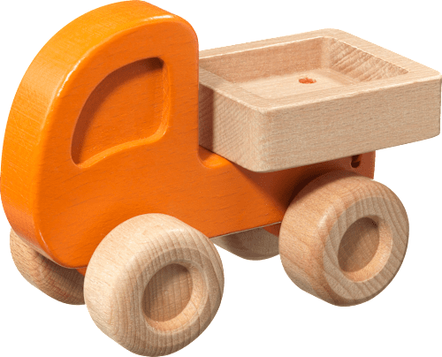 Spielzeug Lastwagen Kipper aus Holz, orange, braun, für Mädchen und Jungen Gollnest & Kiesel
