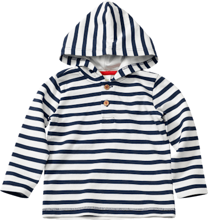 Kinder Pullover, Gr. 128, in Bio-Baumwolle, blau, weiß ALANA