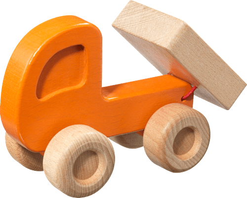 Spielzeug Lastwagen Kipper aus Holz, orange, braun, für Mädchen und Jungen Gollnest & Kiesel