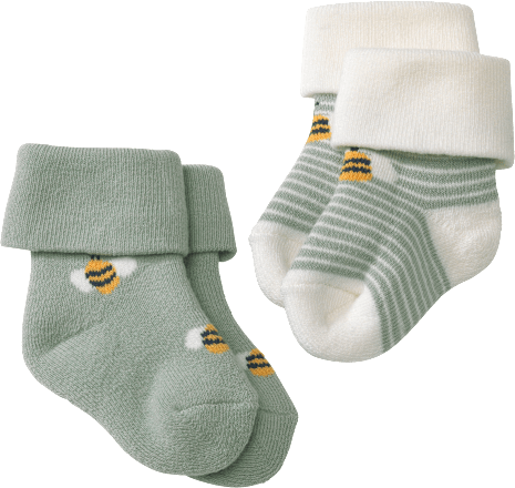 Baby Socken, Gr. 13/14, mit Bio-Baumwolle, mint (2 Paar) ALANA