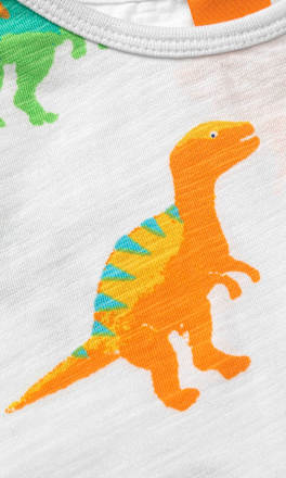 Kinder Shirt, Gr. 116, in Baumwolle, weiß, bunt PUSBLU