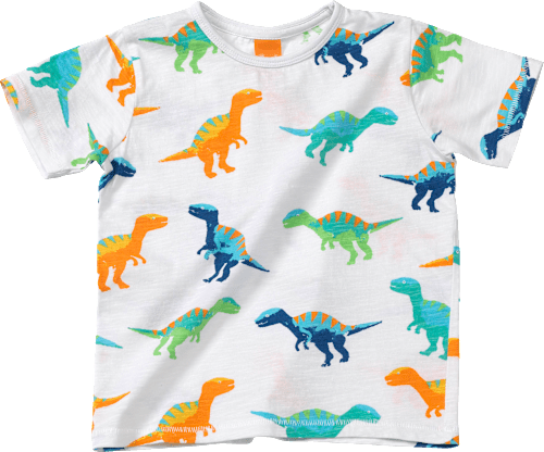 Kinder Shirt, Gr. 110, in Baumwolle, weiß, bunt PUSBLU