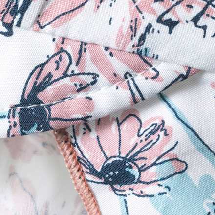 Kinder Mütze, Gr. 52/53, aus Bio-Baumwolle, weiß, rosa ALANA