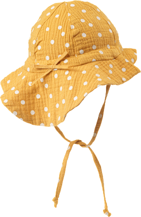 Baby Mütze, Gr. 46/47, aus Bio-Baumwolle, gelb ALANA