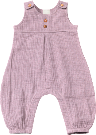 Baby Strampler, Gr. 68, aus Bio-Baumwolle, lila ALANA