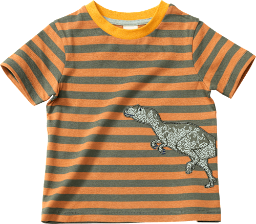 Kinder Shirt, Gr. 122, aus Bio-Baumwolle, grün, braun ALANA