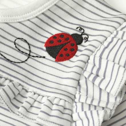 Baby Schlafanzug, Gr. 74/80, aus Bio-Baumwolle, weiß ALANA