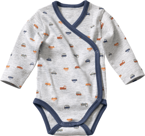 Baby Body, Gr. 50/56, mit Bio-Baumwolle, grau ALANA