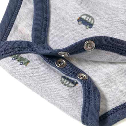 Baby Body, Gr. 50/56, mit Bio-Baumwolle, grau ALANA