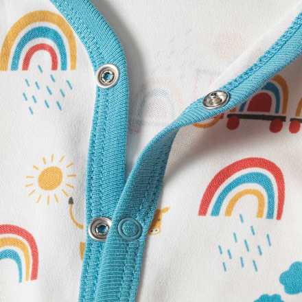 Kinder Schlafanzug, Gr. 86/92, aus Bio-Baumwolle, weiß, bunt ALANA