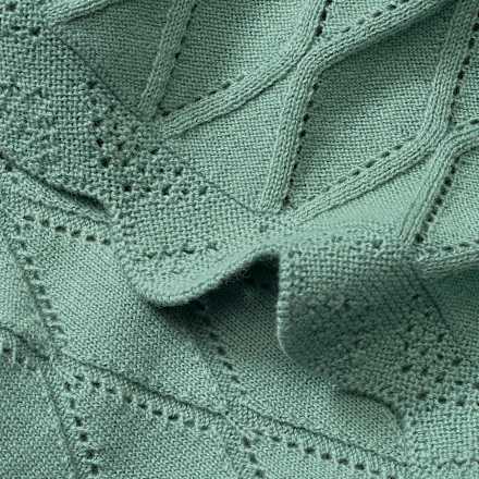 Decke aus Strick, grün, ca. 80 x 100 cm ALANA
