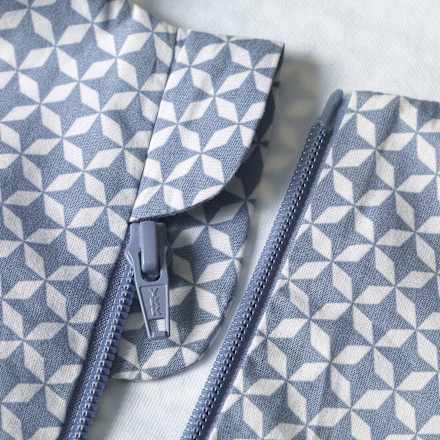 Baby Schlafsack 0,5 TOG, 50 cm, aus Bio-Baumwolle, blau ALANA